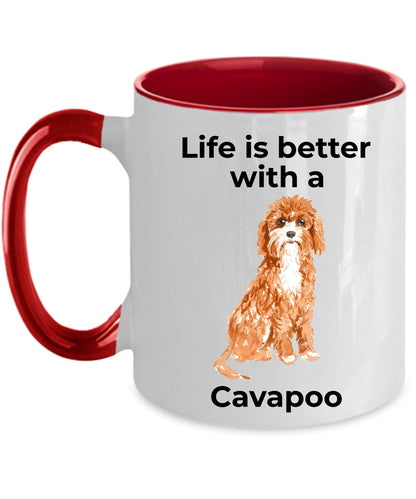 Cavapoo Life is Better Coffee Mug - Mallard Moon Gift Shop