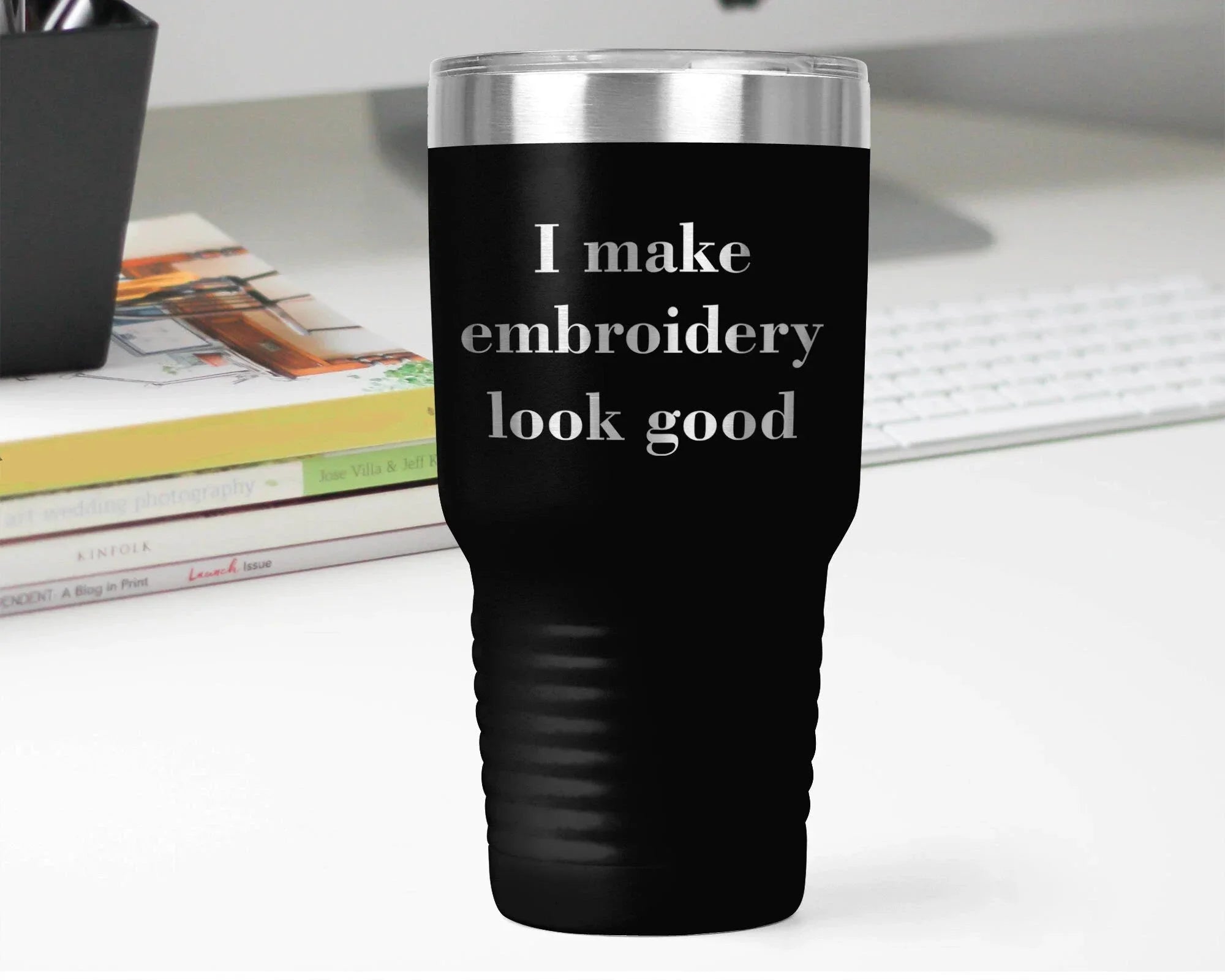 Embroidery Gift Polar Camel 30oz Ringneck Laser Etched Tumbler