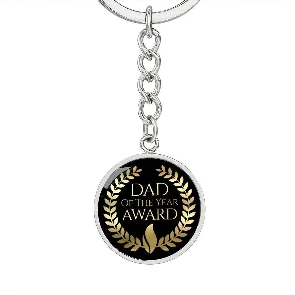 Dad of the Year Award Key Chain with optional Engraving