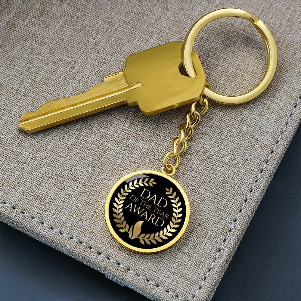 Dad of the Year Award Key Chain with optional Engraving - Mallard Moon Gift Shop