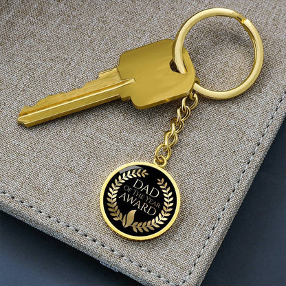 Dad of the Year Award Key Chain with optional Engraving - Mallard Moon Gift Shop