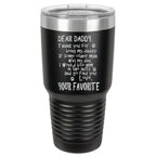 Funny Dog Dad Polar Camel - 30 oz Ringneck Tumbler {Laser Etched No Colored Art}