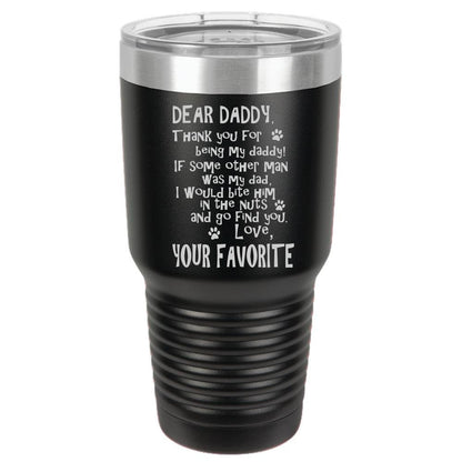Funny Dog Dad Polar Camel - 30 oz Ringneck Tumbler {Laser Etched No Colored Art} - Mallard Moon Gift Shop