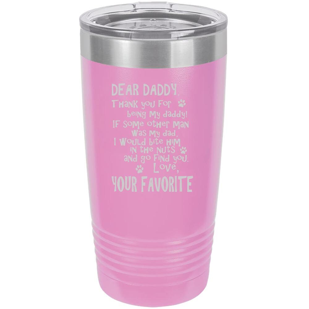 Funny Dog Daddy Polar Camel - 20 oz Ringneck Tumbler {Laser Etched No Colored Art} - Mallard Moon Gift Shop