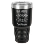 Funny Dog Mommy Polar Camel - 30 oz Ringneck Tumbler {Laser Etched No Colored Art}
