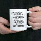 Dear Daddy Funny dog dad ceramic coffee mug