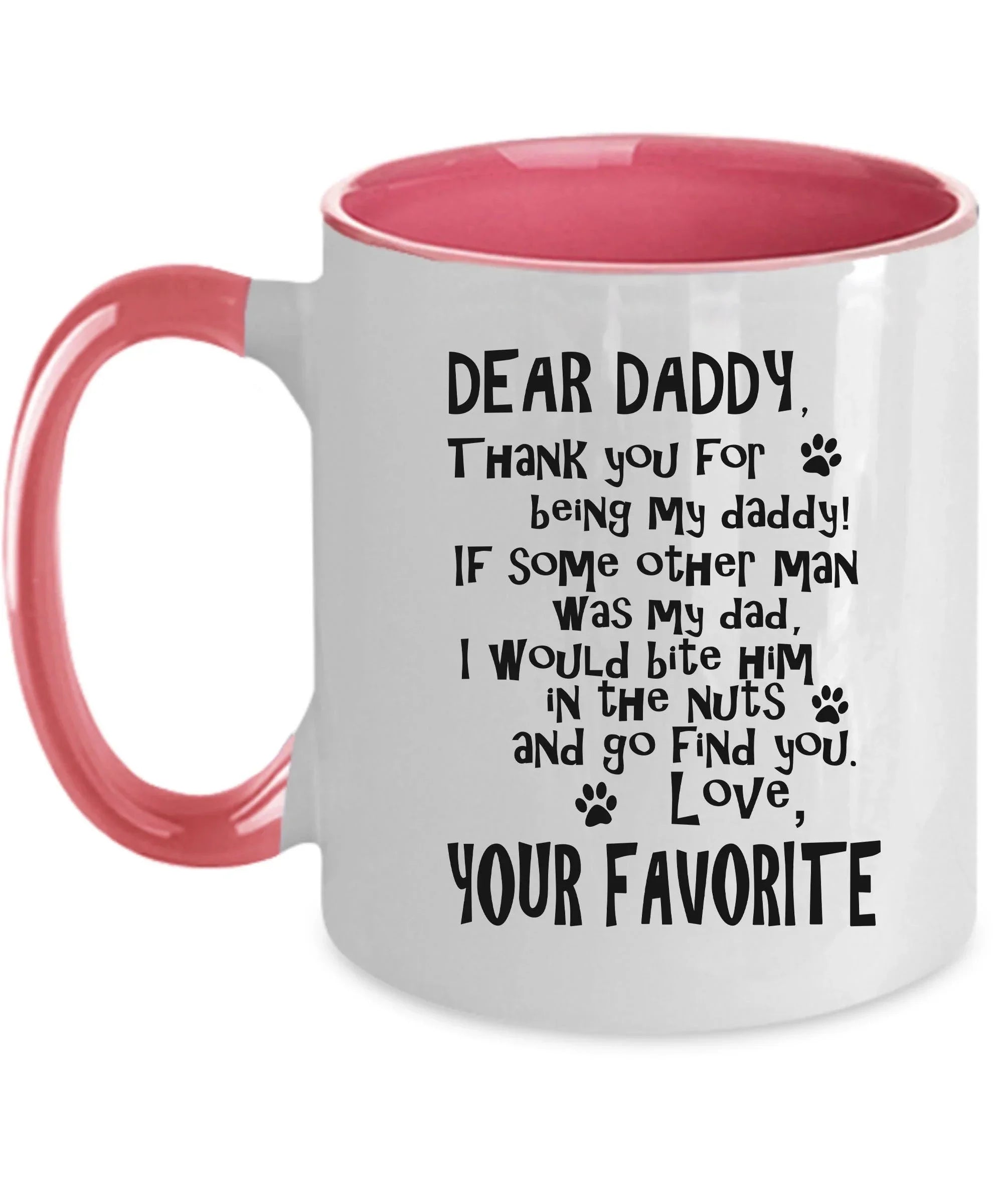 Dear Daddy Funny dog dad ceramic coffee mug