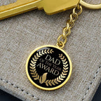 Dad of the Year Award Key Chain with optional Engraving