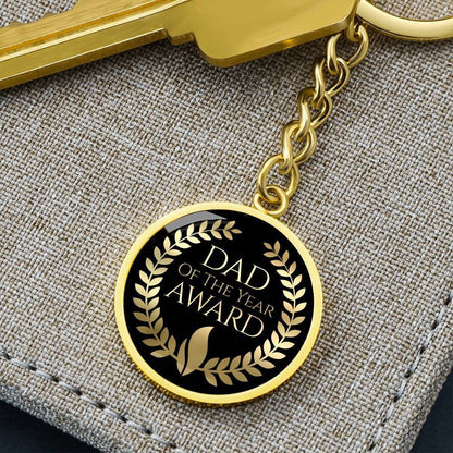 Dad of the Year Award Key Chain with optional Engraving - Mallard Moon Gift Shop
