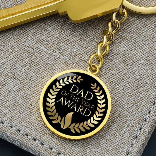 Dad of the Year Award Key Chain with optional Engraving - Mallard Moon Gift Shop