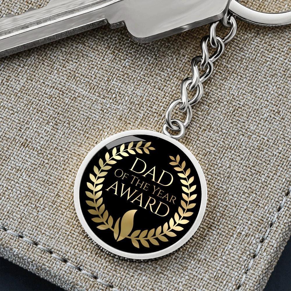 Dad of the Year Award Key Chain with optional Engraving
