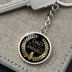 Dad of the Year Award Key Chain with optional Engraving