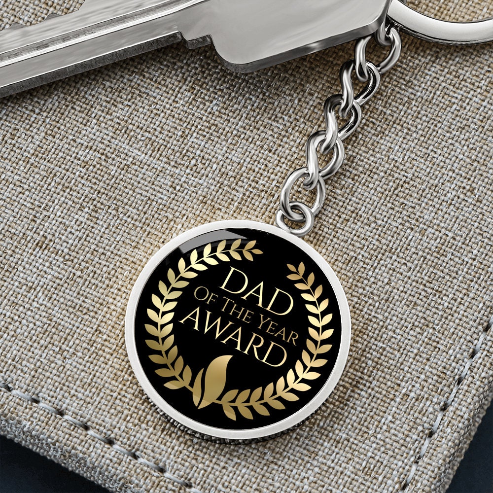 Dad of the Year Award Key Chain with optional Engraving - Mallard Moon Gift Shop