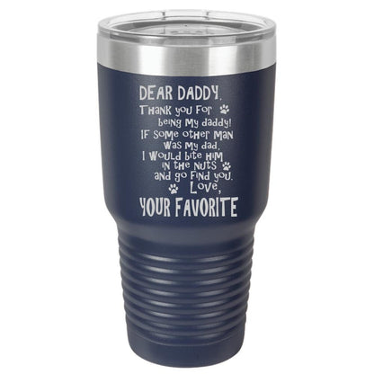 Funny Dog Dad Polar Camel - 30 oz Ringneck Tumbler {Laser Etched No Colored Art} - Mallard Moon Gift Shop