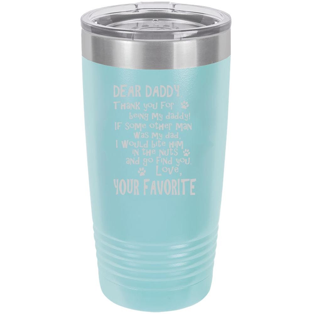 Funny Dog Daddy Polar Camel - 20 oz Ringneck Tumbler {Laser Etched No Colored Art} - Mallard Moon Gift Shop