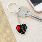 Engraved Heart Keychain Personalized Pendant Gift for Wife