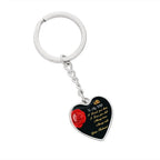 Engraved Heart Keychain Personalized Pendant Gift for Wife