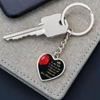Engraved Heart Keychain Personalized Pendant Gift for Wife