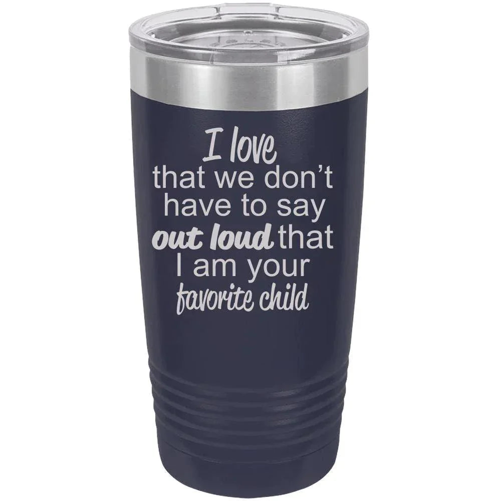 Favorite Child Gift for Mother or Father Polar Camel - 20 oz Ringneck Tumbler {Laser Etched No Colored Art}