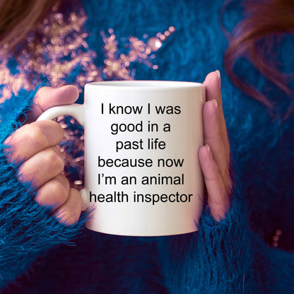Animal Health Inspector Funny Ceramic Coffee Mug - Mallard Moon Gift Shop