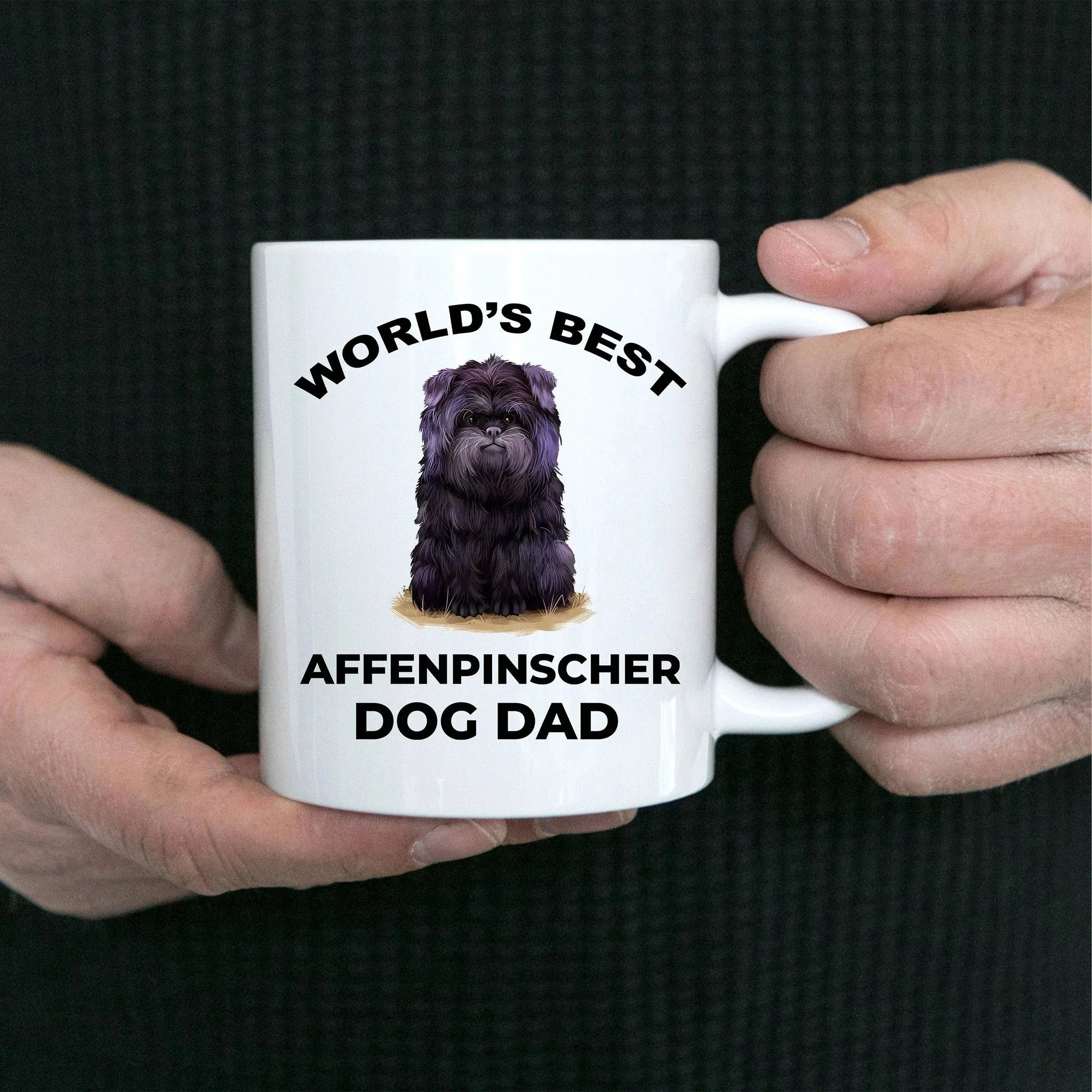 Affenpinscher Dog Best Dad ceramic coffee mug
