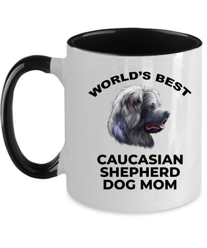 Caucasian Shepherd Best Dog Mom Custom Photo Coffee Mug - Mallard Moon Gift Shop