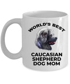 Caucasian Shepherd Best Dog Mom Custom Photo Coffee Mug