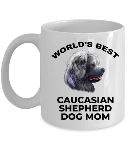Caucasian Shepherd Best Dog Mom Custom Photo Coffee Mug - Mallard Moon Gift Shop