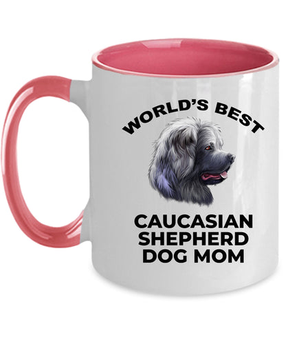 Caucasian Shepherd Best Dog Mom Custom Photo Coffee Mug - Mallard Moon Gift Shop