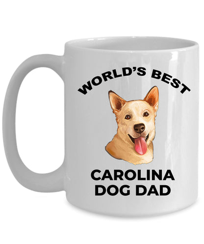 Carolina Best Dog Dad Custom Photo Coffee Mug white and color two tone - Mallard Moon Gift Shop