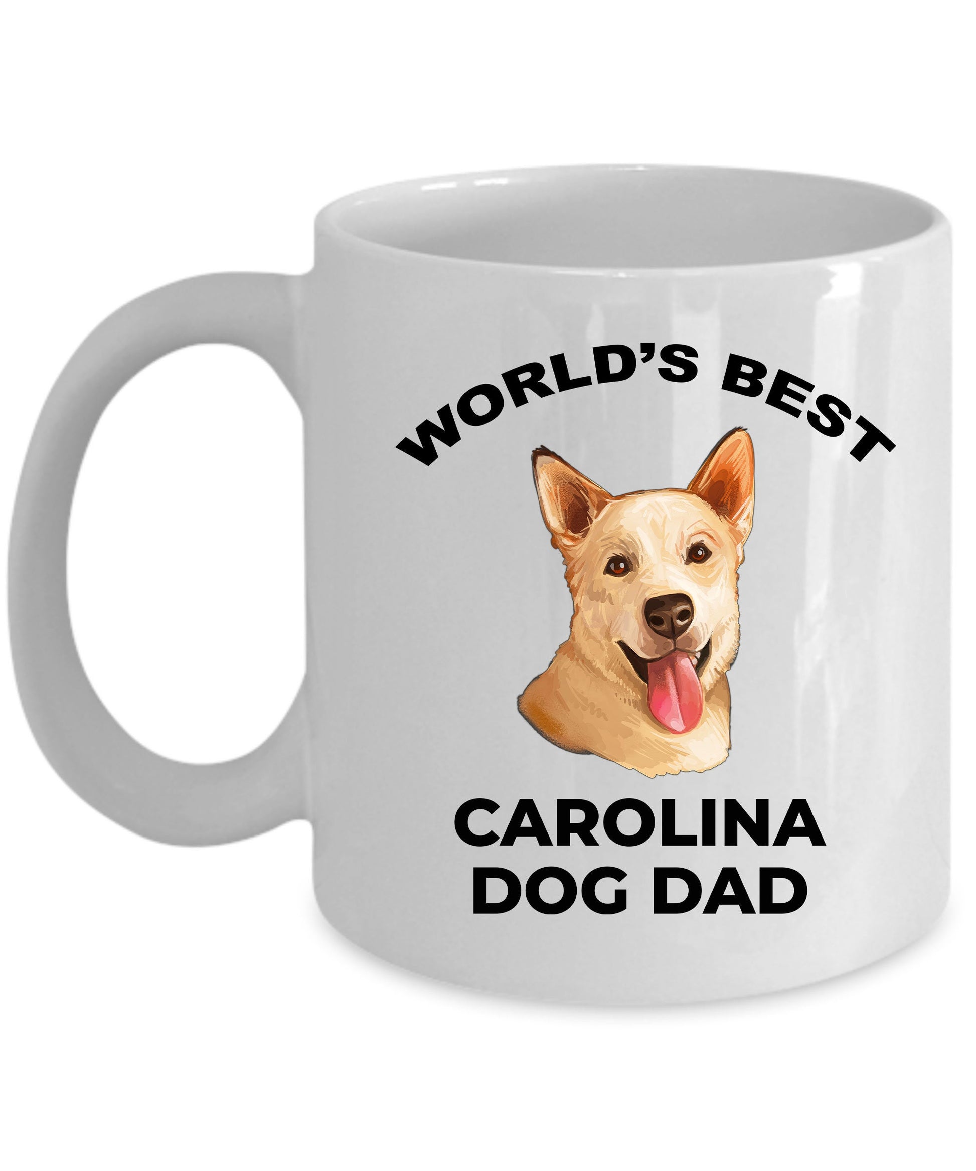 Carolina Best Dog Dad Custom Photo Coffee Mug white and color two tone - Mallard Moon Gift Shop