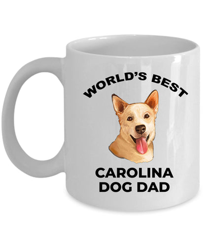 Carolina Best Dog Dad Custom Photo Coffee Mug white and color two tone - Mallard Moon Gift Shop