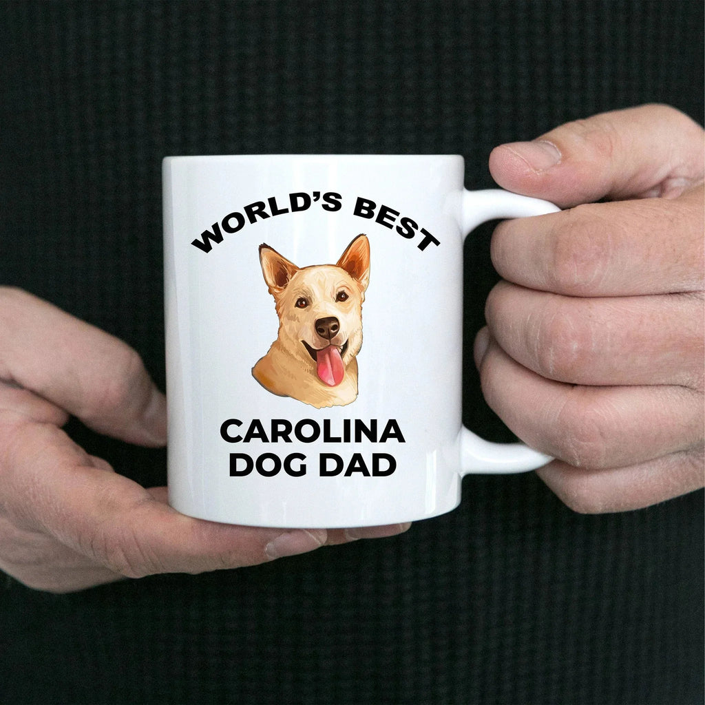 Carolina Best Dog Dad Custom Photo Coffee Mug white and color two tone