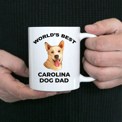 Carolina Best Dog Dad Custom Photo Coffee Mug white and color two tone - Mallard Moon Gift Shop