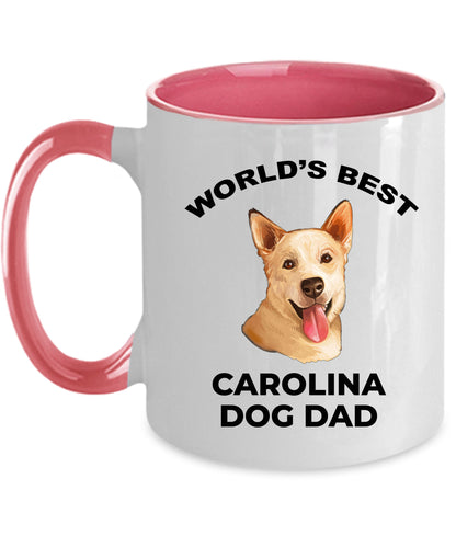 Carolina Best Dog Dad Custom Photo Coffee Mug white and color two tone - Mallard Moon Gift Shop