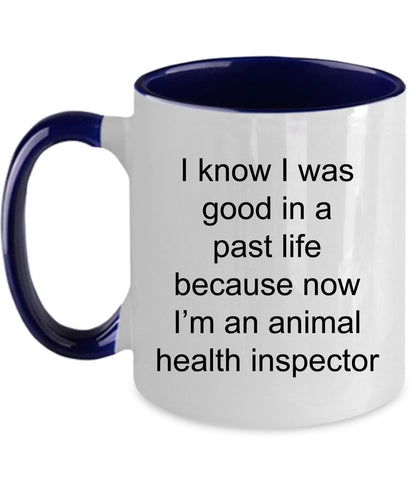Animal Health Inspector Funny Ceramic Coffee Mug - Mallard Moon Gift Shop