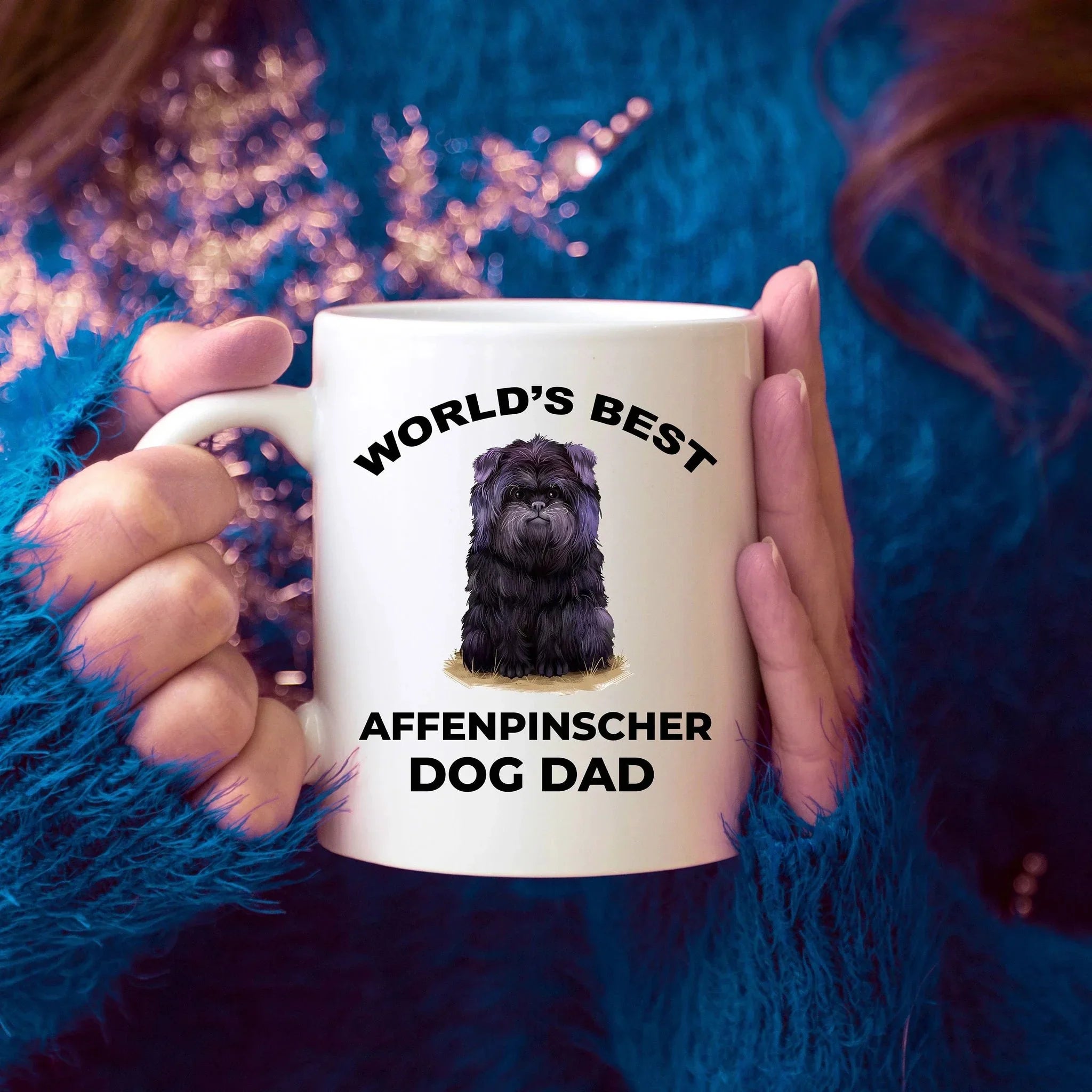 Affenpinscher Dog Best Dad ceramic coffee mug