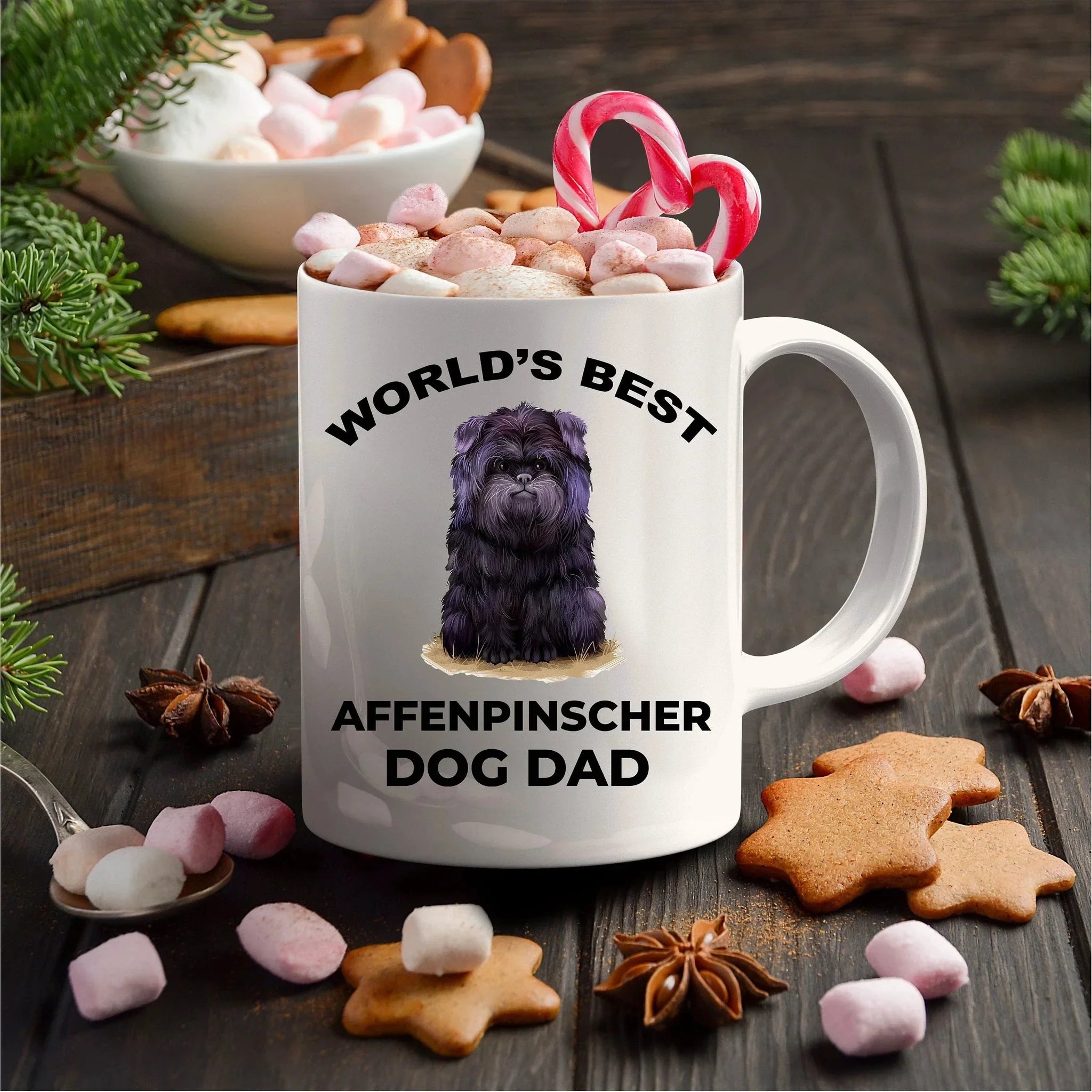 Affenpinscher Dog Best Dad ceramic coffee mug