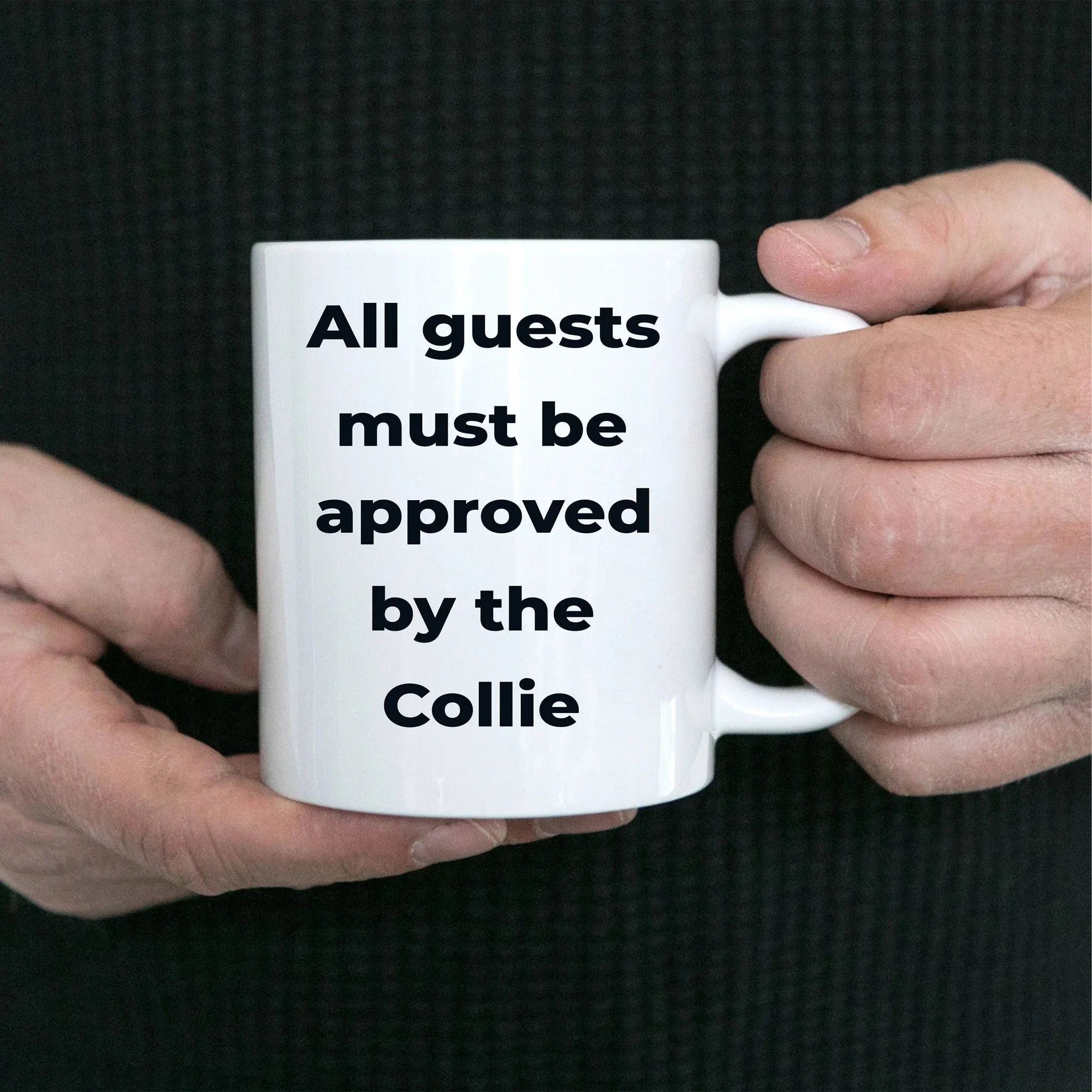 Collie Dog Coffee Mug - All guests must be approved by the Collie