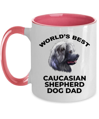 Caucasian Shepherd Best Dog Dad Custom Photo Coffee Mug - Mallard Moon Gift Shop