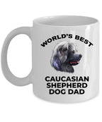 Caucasian Shepherd Best Dog Dad Custom Photo Coffee Mug