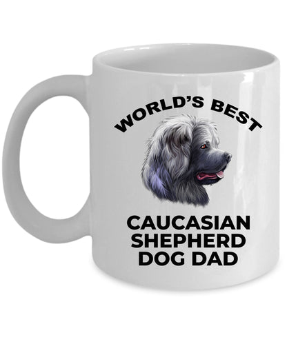 Caucasian Shepherd Best Dog Dad Custom Photo Coffee Mug - Mallard Moon Gift Shop