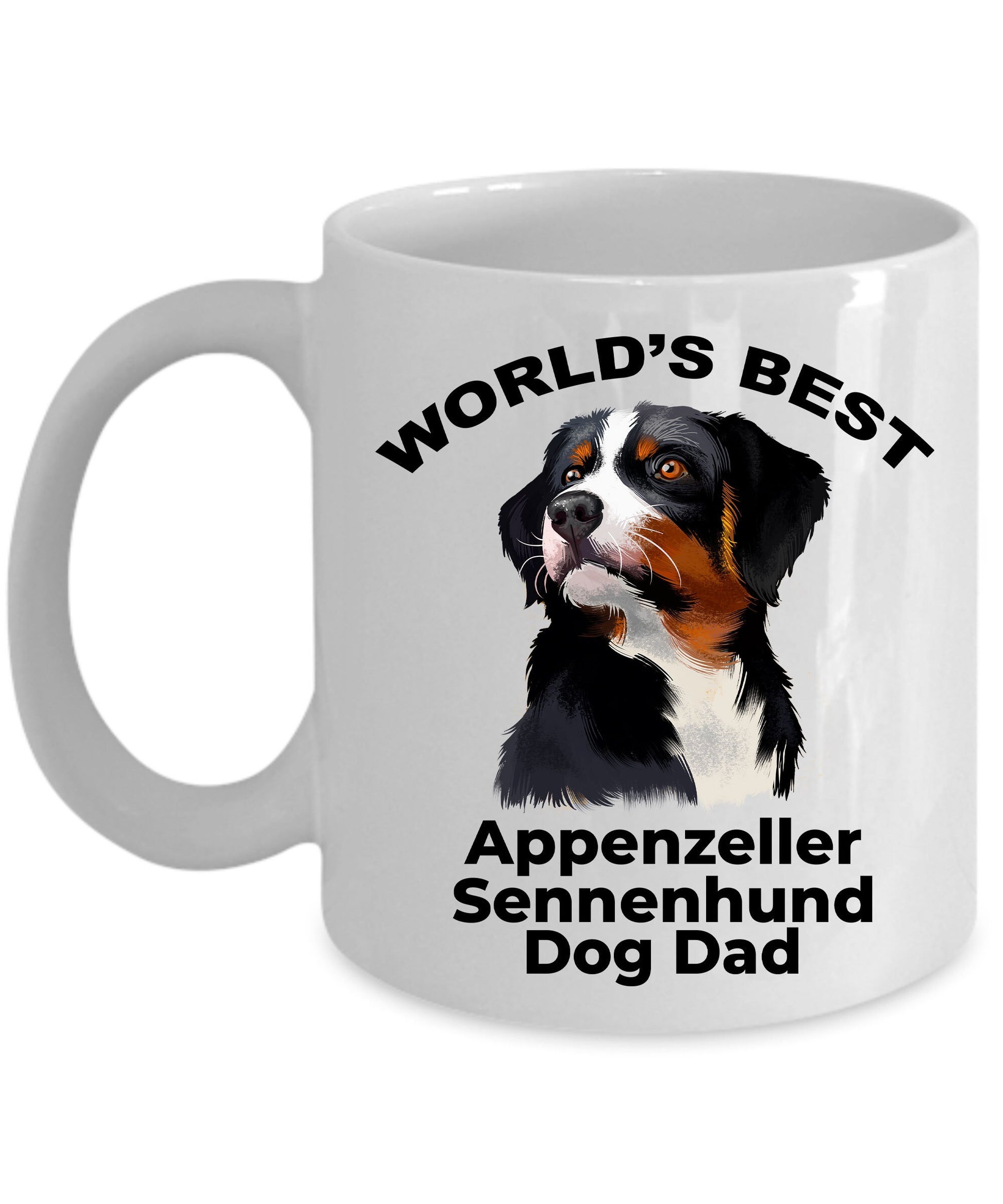 Appenzeller Sennenhund Best Dog Dad Coffee Mug - Mallard Moon Gift Shop