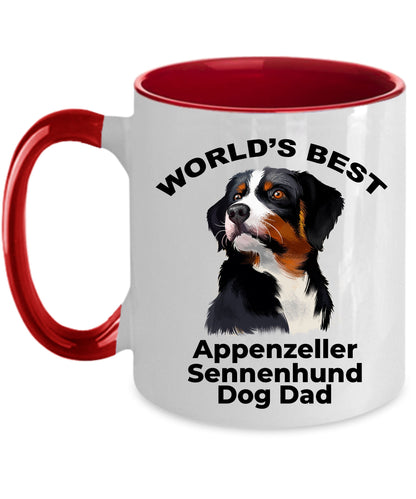 Appenzeller Sennenhund Best Dog Dad Coffee Mug - Mallard Moon Gift Shop