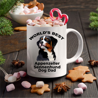 Appenzeller Sennenhund Best Dog Dad Coffee Mug - Mallard Moon Gift Shop