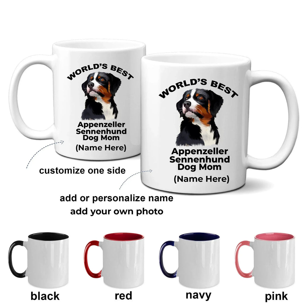 Appenzeller Sennenhund Ever Two Tone Navy And White Coffee Mug