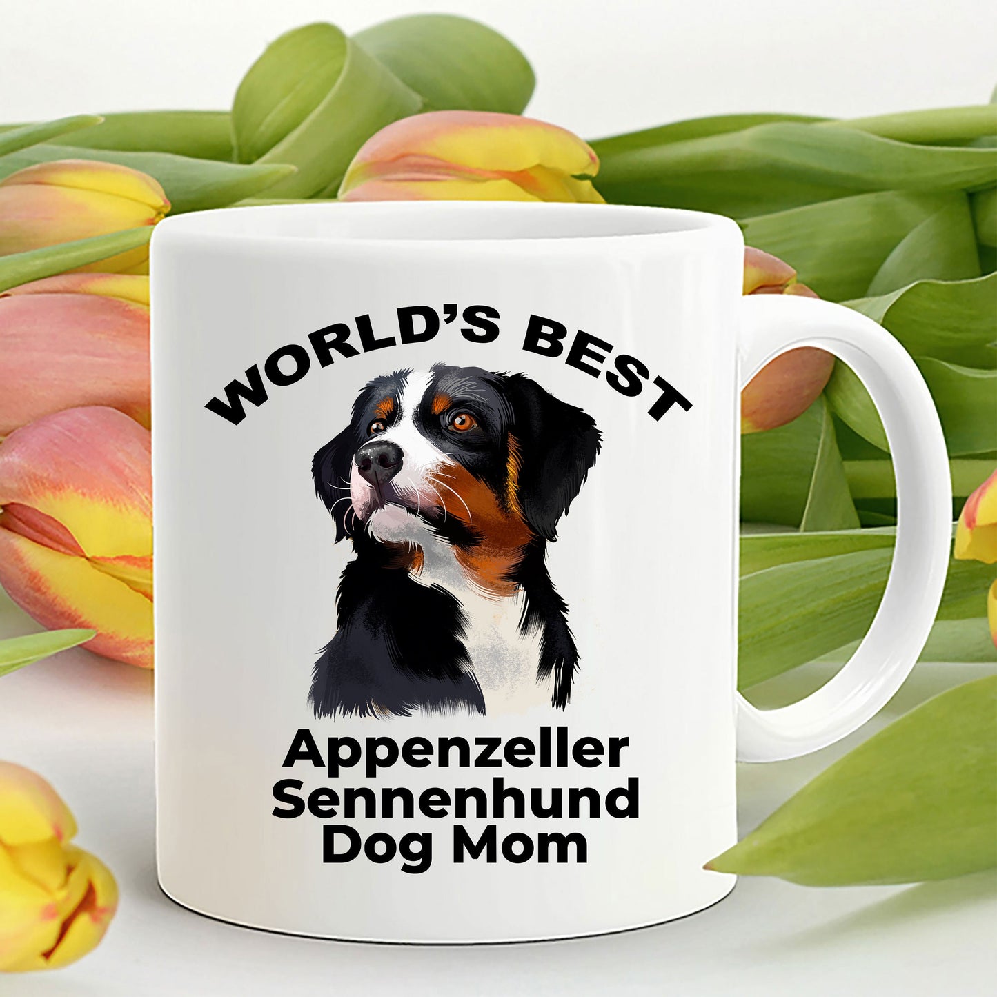 Appenzeller Sennenhund Ever Two Tone Navy And White Coffee Mug - Mallard Moon Gift Shop