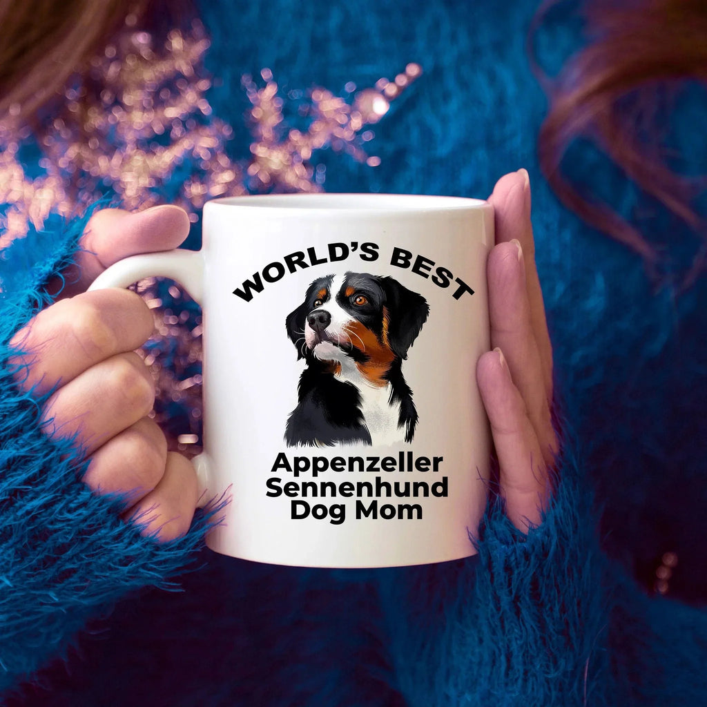 Appenzeller Sennenhund Ever Two Tone Navy And White Coffee Mug