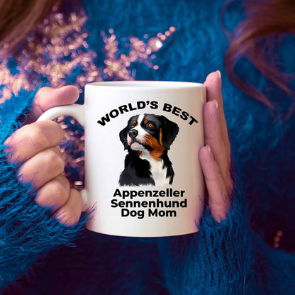 Appenzeller Sennenhund Ever Two Tone Navy And White Coffee Mug - Mallard Moon Gift Shop