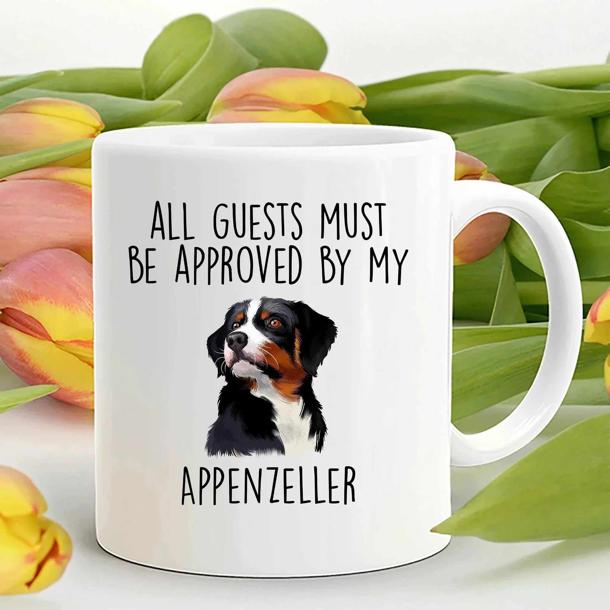 Funny Appenzeller Sennenhund -Guests Must Be Approved Coffee Mug